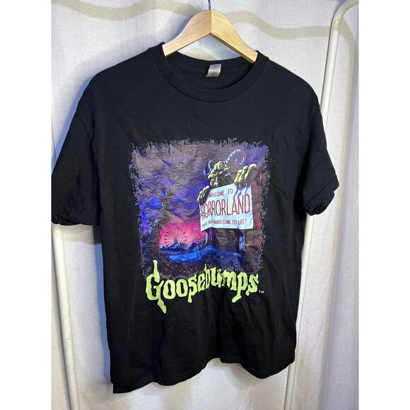 Goosebumps Other - Retro 90s Goosebumps Spooky Horrorland Emo Halloween Black Tee Shirt